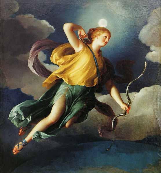 Diana as Personification of the Night by Anton Raphael Mengs., Anton Raphael Mengs